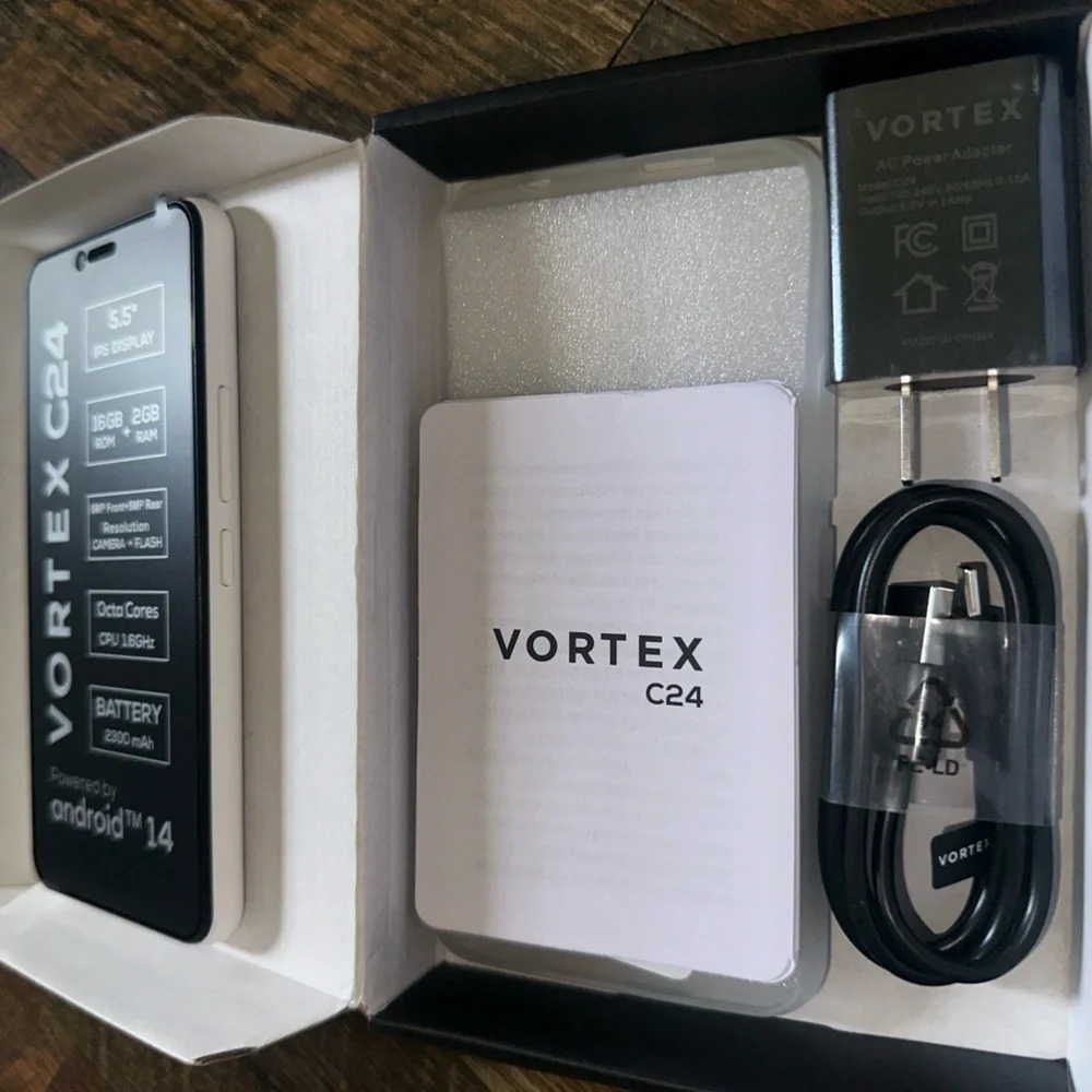 Vortex C24 Android 14 Smartphone - Black